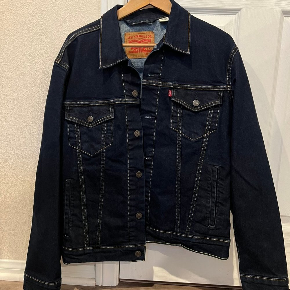 Levi Denim Jean Trucker Jacket (Dark Jean)
